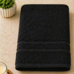 Kids Black Cotton Towel
