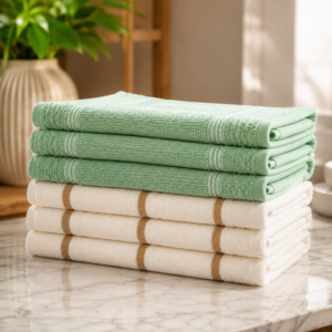 Pure Cotton Kitchen Towels Set 6 Pieces With 2 Colours